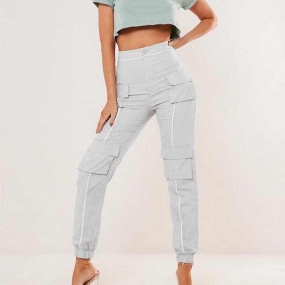 Missguided Grey Cargo Pants
